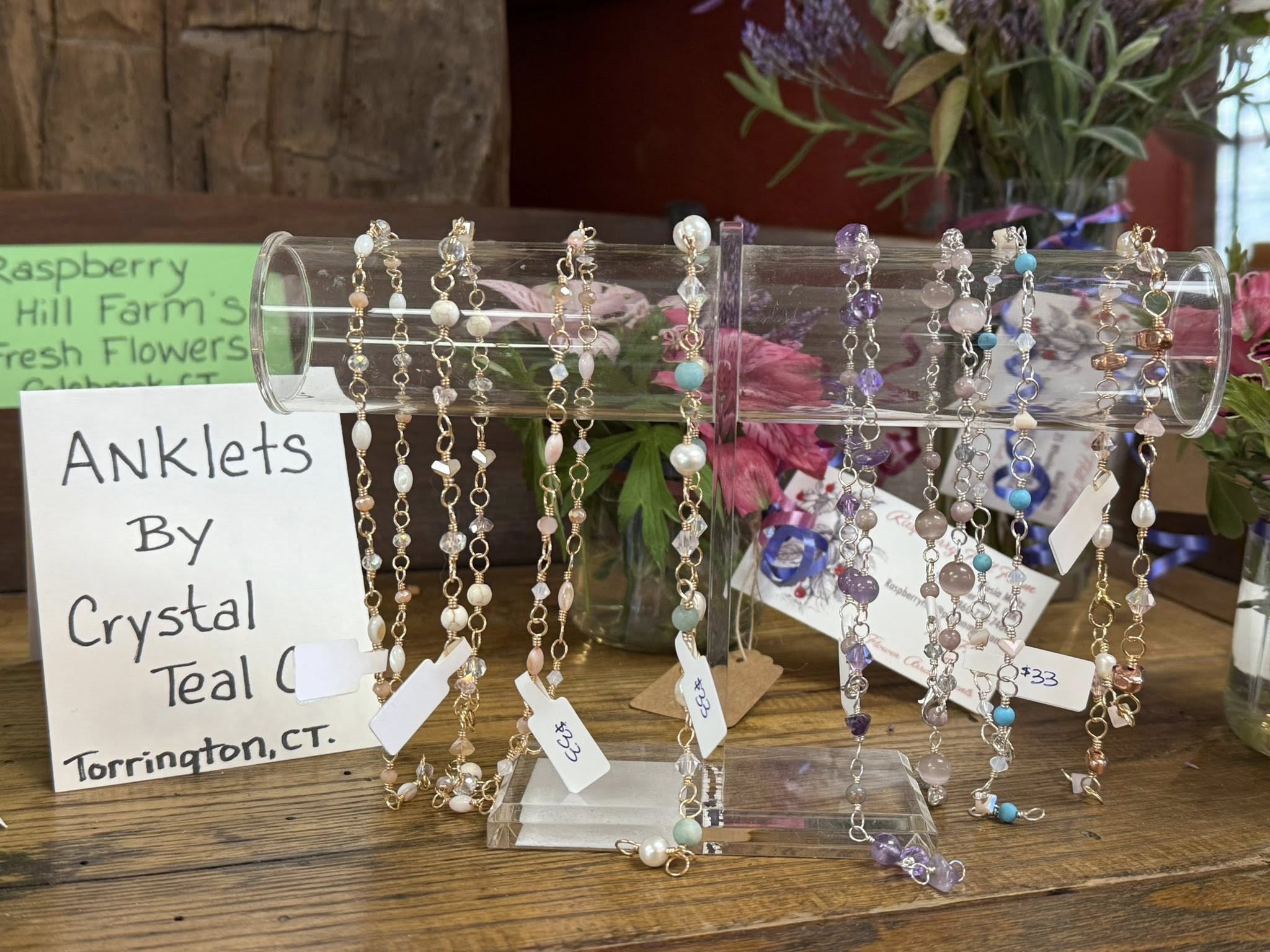 Anklets by Crystal Teal Co. Torrington, CT